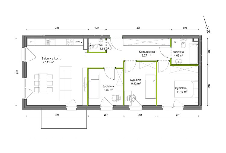 Mieszkanie 4-pokojowe Wrocław Ołtaszyn, ul. Orawska. Zdjęcie 8