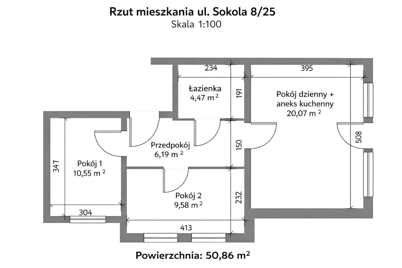 Mieszkanie 2-pokojowe Olsztyn Gutkowo, ul. Sokola. Zdjęcie 13
