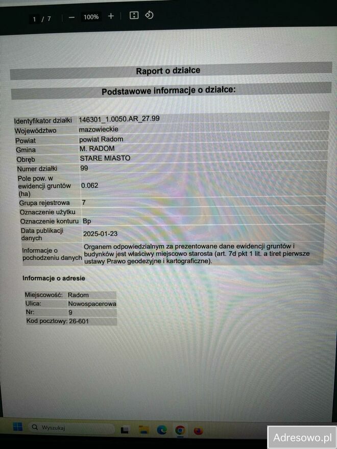 Działka budowlana Radom Śródmieście, ul. Nowospacerowa. Zdjęcie 2