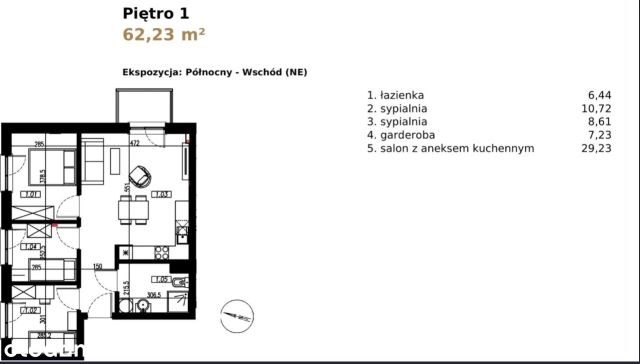 Mieszkanie 3-pokojowe Nowy Targ Bór, os. Bór. Zdjęcie 15