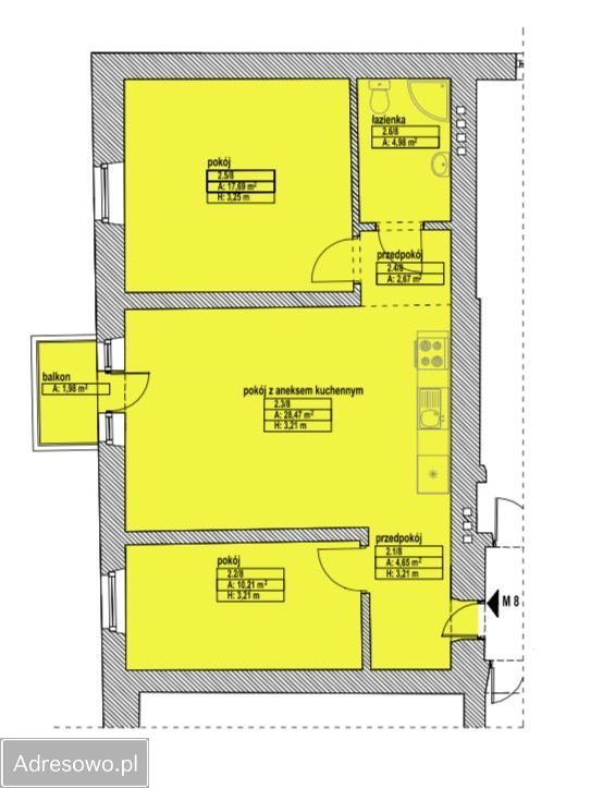 Mieszkanie 3-pokojowe Kraków Dębniki, ul. Kazimierza Pułaskiego. Zdjęcie 5
