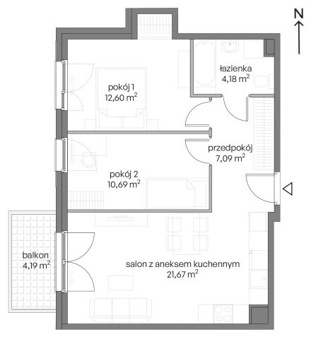 Mieszkanie 3-pokojowe Gdańsk Ujeścisko, ul. Niepołomicka. Zdjęcie 8
