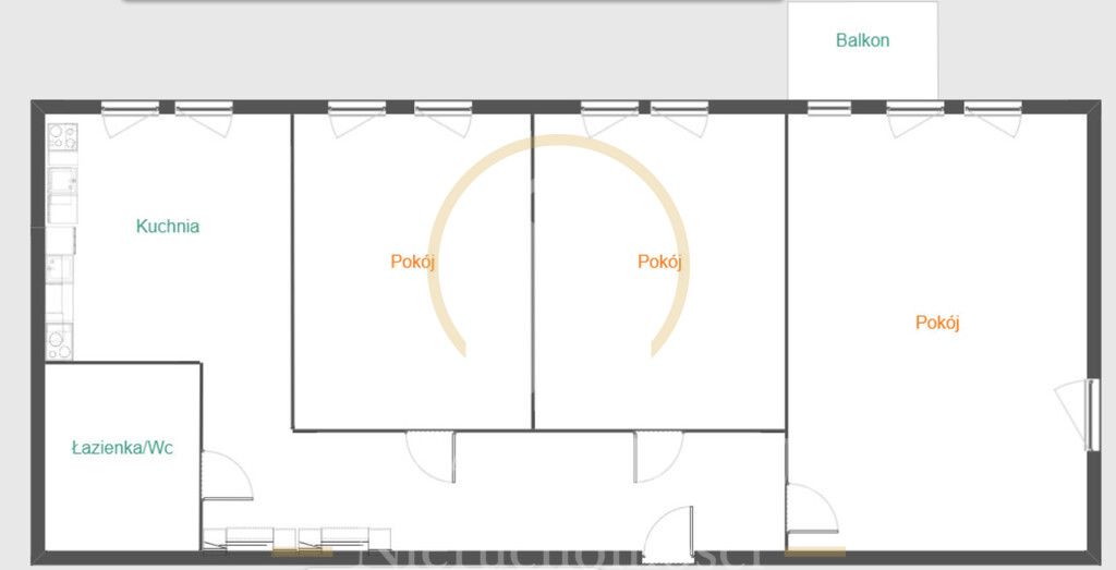 Mieszkanie 3-pokojowe Lublin Czechów Dolny, ul. Kaprysowa. Zdjęcie 4