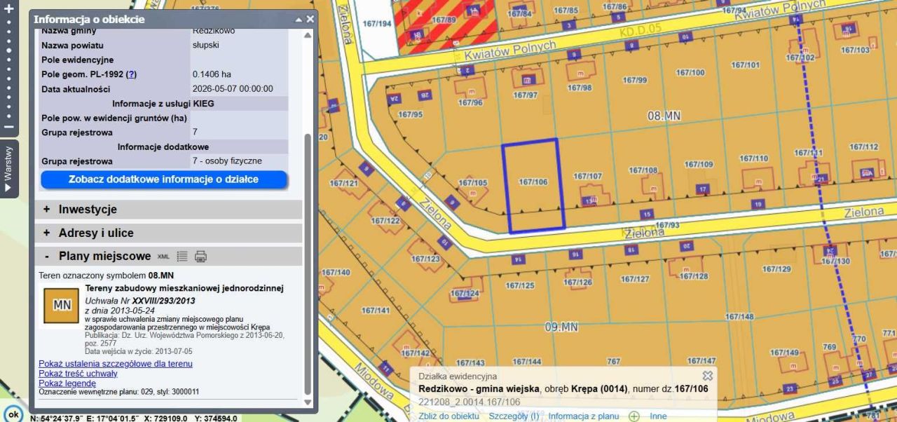 Działka budowlana Krępa Słupska. Zdjęcie 8
