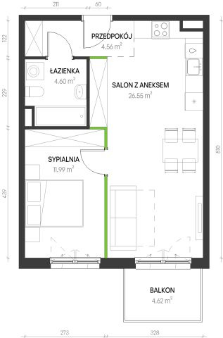 Mieszkanie 2-pokojowe Wrocław Maślice, ul. Augustowska. Zdjęcie 6