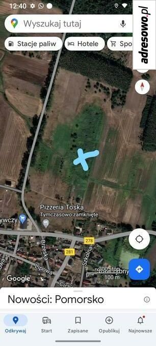 Działka budowlana Pomorsko. Zdjęcie 1