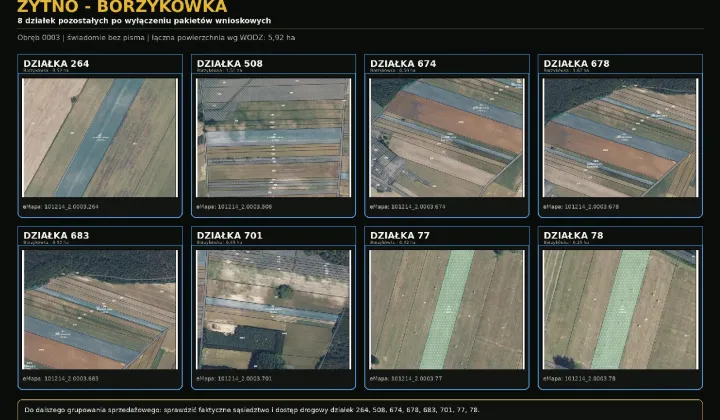 Działka rolna Borzykówka