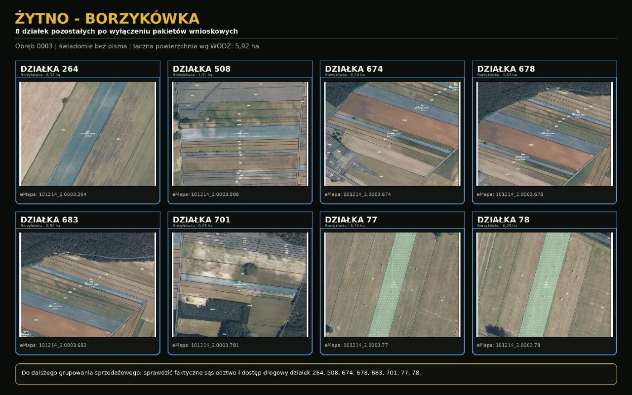 Działka rolna Borzykówka. Zdjęcie 1