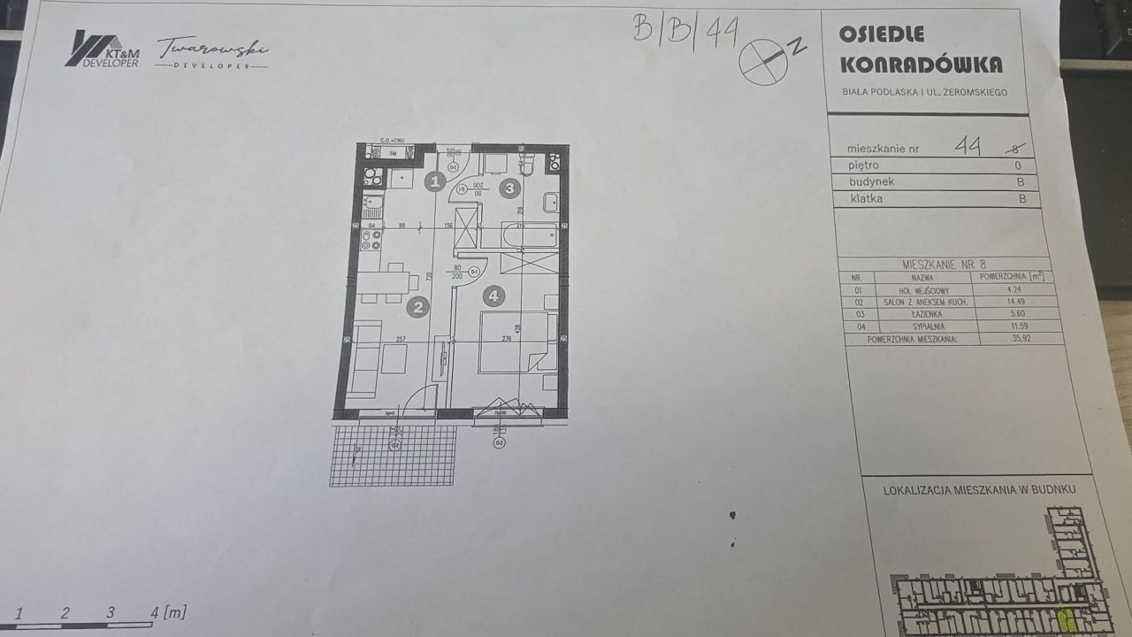 Mieszkanie 2-pokojowe Biała Podlaska, ul. Stefana Żeromskiego. Zdjęcie 3