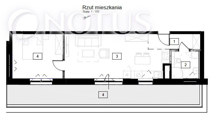 Mieszkanie 2-pokojowe Gliwice Łabędy, ul. Jerzego Bajana. Zdjęcie 3
