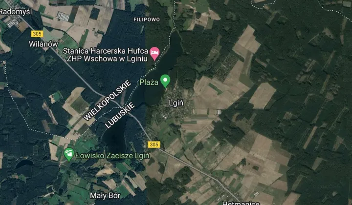 Działka rekreacyjna Lgiń
