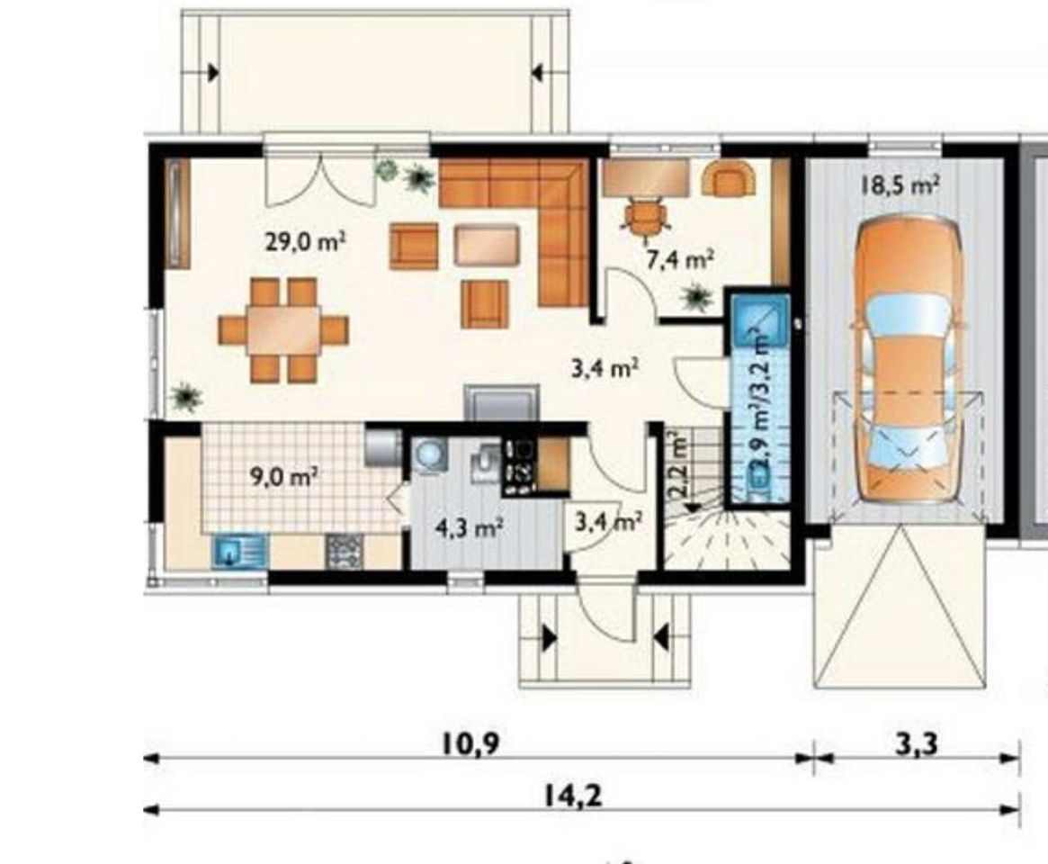 bliźniak, 5 pokoi Baniocha, ul. Piwna. Zdjęcie 9