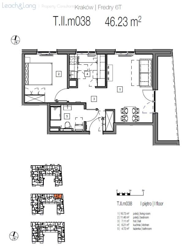 Mieszkanie 2-pokojowe Kraków Łagiewniki-Borek Fałęcki, ul. Aleksandra Fredry. Zdjęcie 15