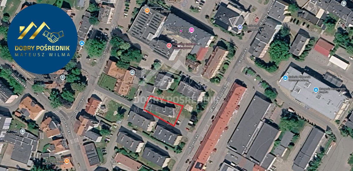 Działka na sprzedaż
ul. Józefa Piłsudskiego
Kwidzyn