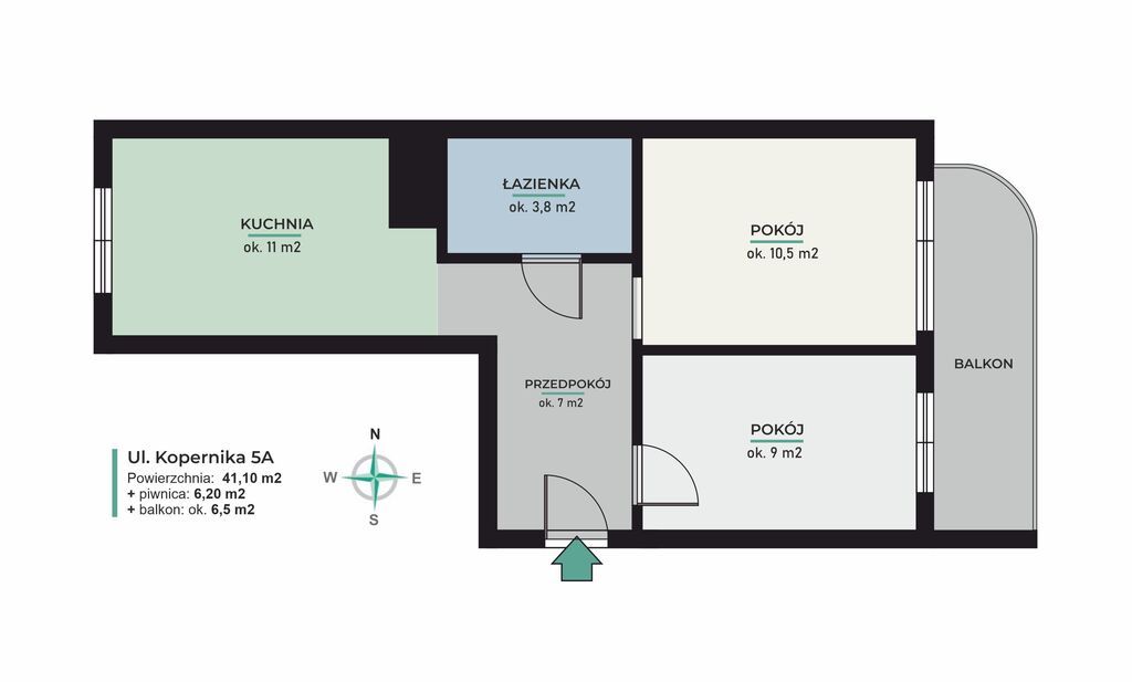 Mieszkanie 2-pokojowe Szczecinek, ul. Kopernika. Zdjęcie 24