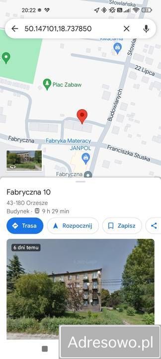 Mieszkanie 2-pokojowe Orzesze Jaśkowice, ul. Fabryczna