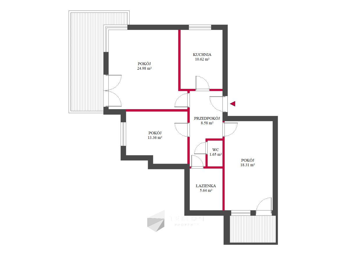 Mieszkanie 3-pokojowe Łódź Radogoszcz, ul. Motylowa. Zdjęcie 19
