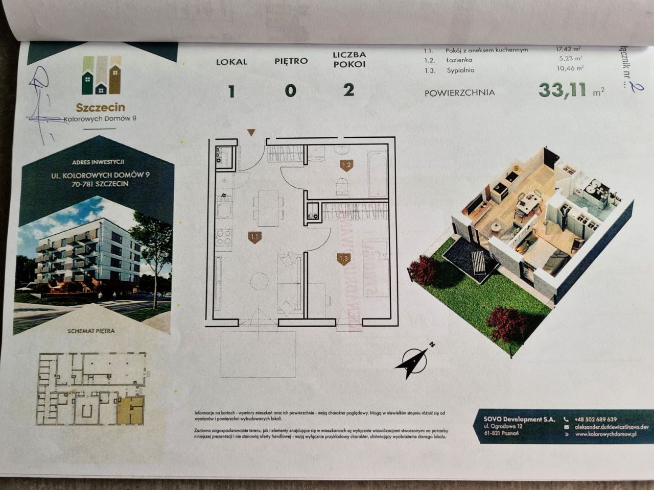 Mieszkanie 2-pokojowe Szczecin Bukowe, ul. Kolorowych Domów