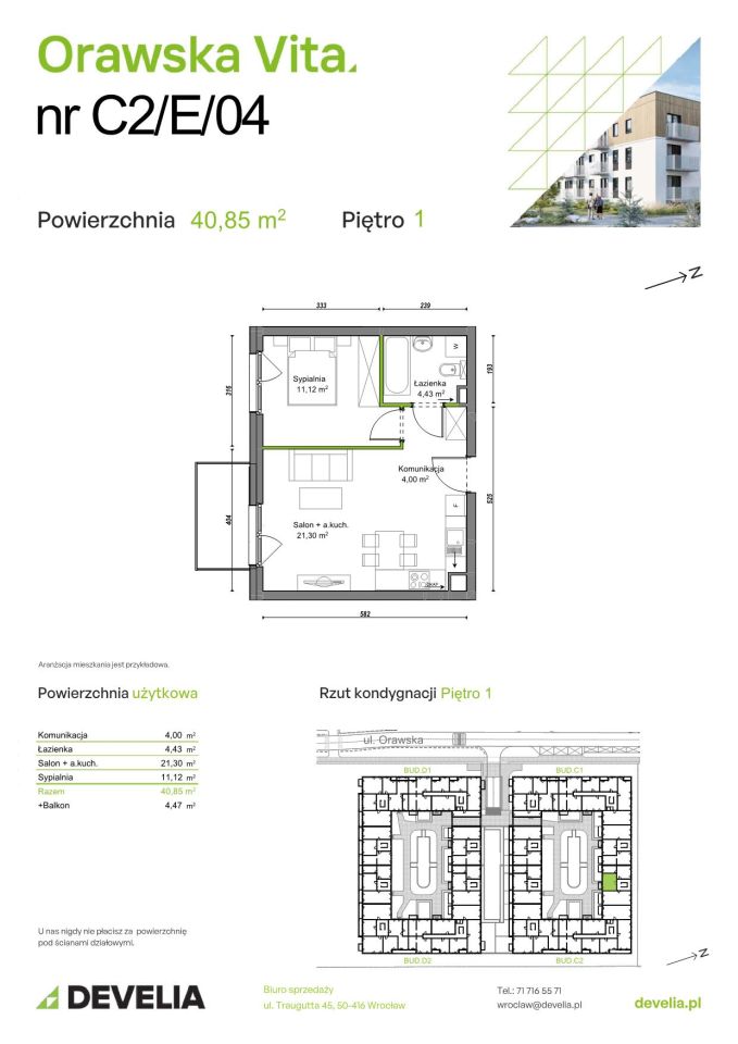 Mieszkanie 2-pokojowe Wrocław Ołtaszyn, ul. Orawska. Zdjęcie 8
