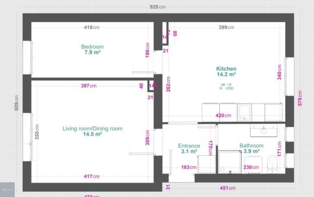 Mieszkanie 2-pokojowe Gliwice, ul. Stanisława Staszica. Zdjęcie 8