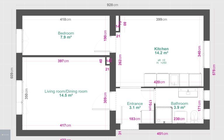 Mieszkanie 2-pokojowe Gliwice, ul. Stanisława Staszica. Zdjęcie 8
