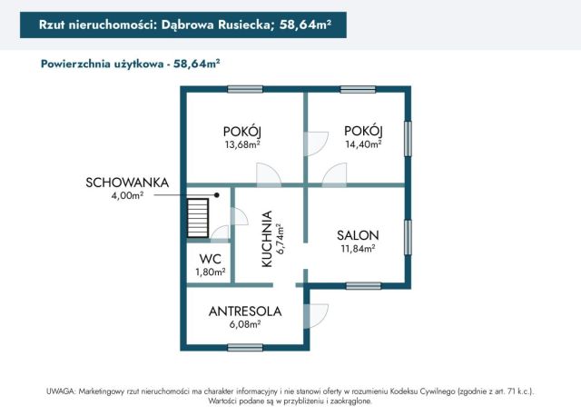 dom wolnostojący, 3 pokoje Dąbrowa Rusiecka. Zdjęcie 23