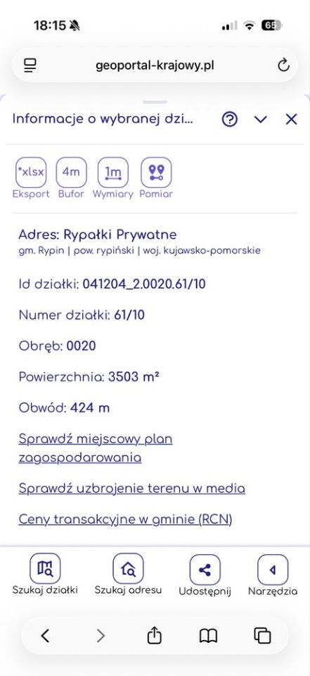 Działka budowlana Rypałki Prywatne. Zdjęcie 8