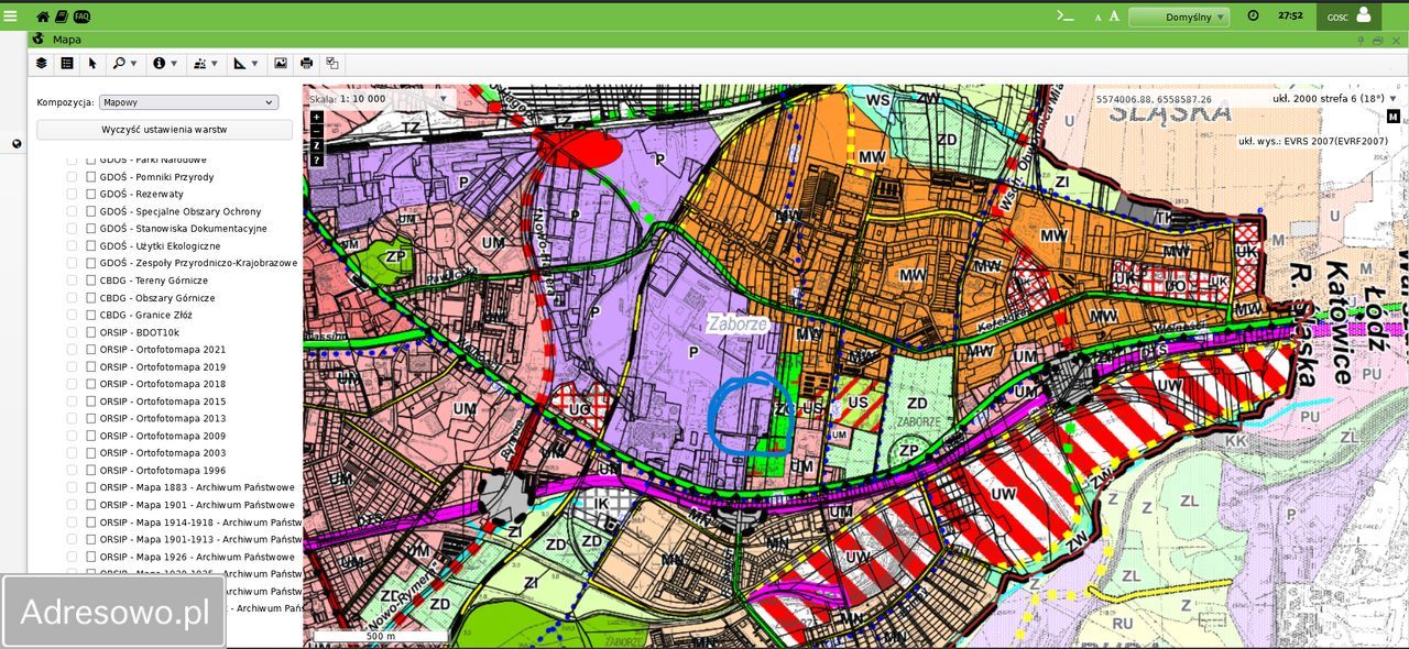 Działka inwestycyjna Zabrze Zaborze, ul. Filipiny Płaskowickiej