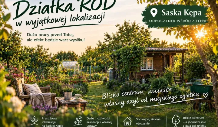 Działka rod Warszawa Saska Kępa