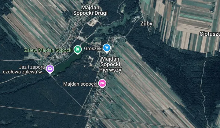 Działka budowlana Majdan Sopocki Pierwszy