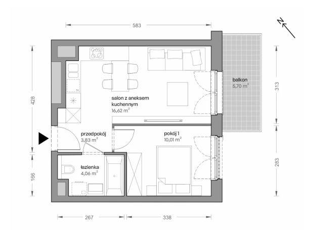 Mieszkanie 2-pokojowe Katowice Brynów, ul. Ceglana. Zdjęcie 7