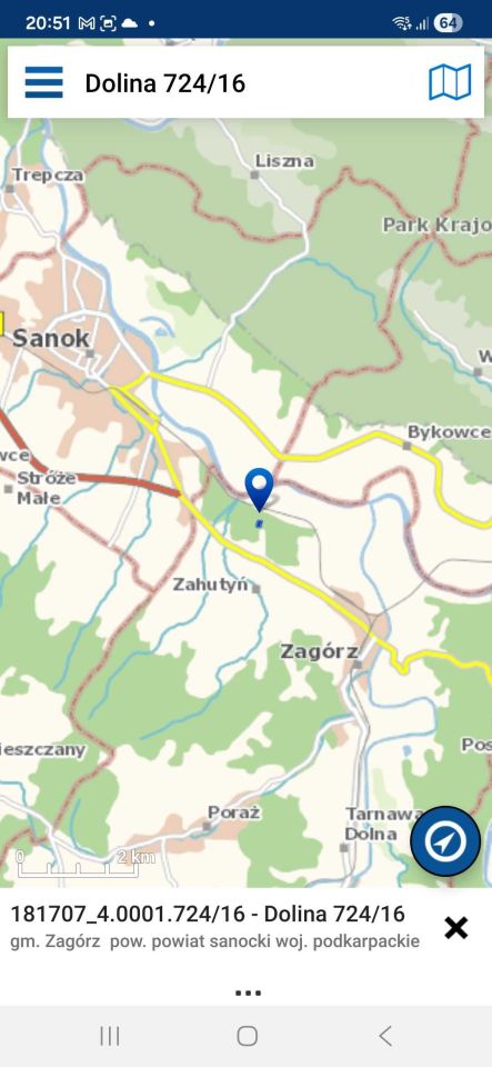 Działka rolna Zagórz Dolina. Zdjęcie 8