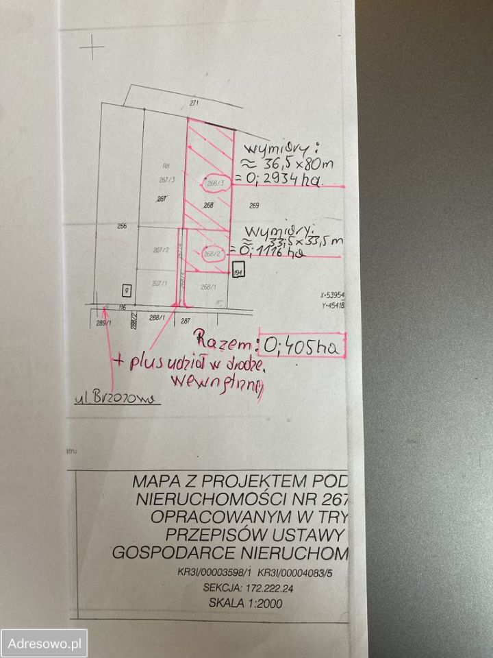 Działka rolno-budowlana Ochodza, ul. Brzozowa. Zdjęcie 4