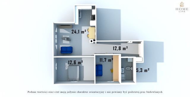 Mieszkanie 3-pokojowe Olsztyn, al. Aleja Wojska Polskiego. Zdjęcie 20