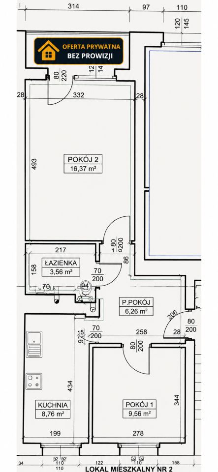 Mieszkanie 2-pokojowe Kraków Nowa Huta, ul. Architektów. Zdjęcie 13