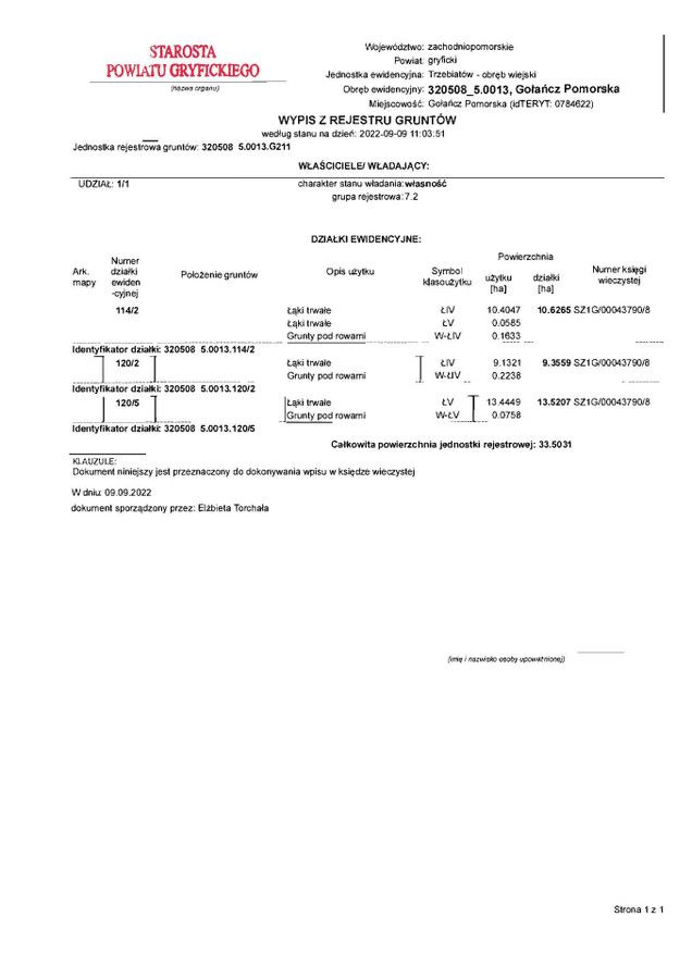 Działka rolna Gołańcz Pomorska. Zdjęcie 6