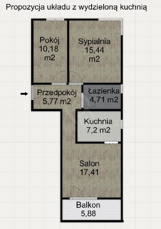 Mieszkanie 3-pokojowe Wrocław Psie Pole, ul. Tymiankowa. Zdjęcie 15
