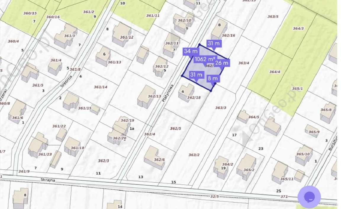 Działka budowlana Cisie. Zdjęcie 1