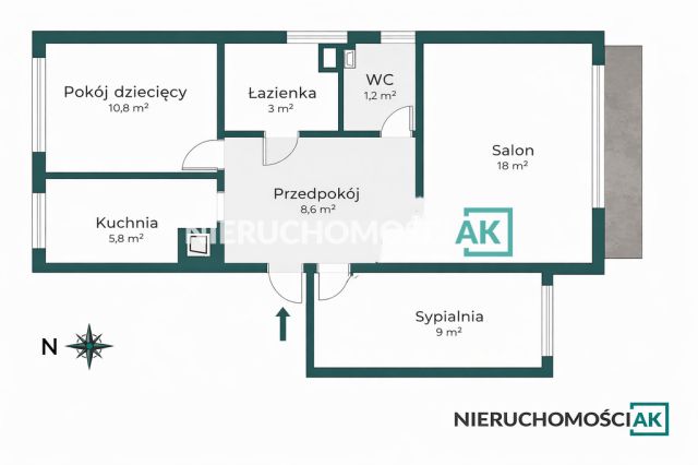 Mieszkanie 3-pokojowe Konin, ul. Karola Kurpińskiego. Zdjęcie 13