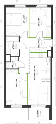 Mieszkanie 4-pokojowe Wrocław Maślice, ul. Augustowska. Zdjęcie 6