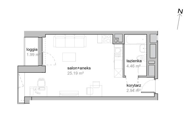 Mieszkanie 1-pokojowe Wrocław Tarnogaj, ul. Piękna. Zdjęcie 7