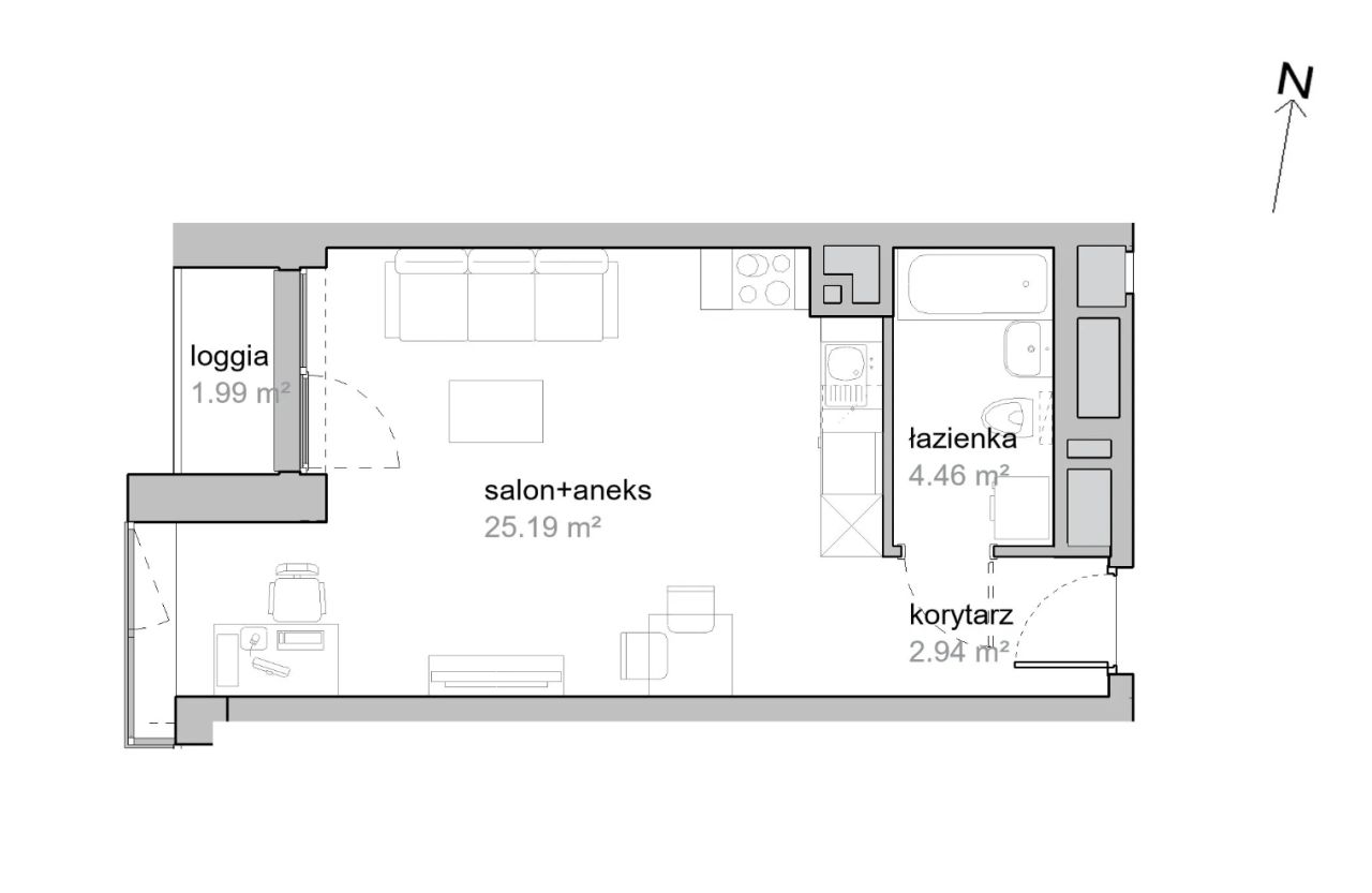 Mieszkanie 1-pokojowe Wrocław Tarnogaj, ul. Piękna. Zdjęcie 7