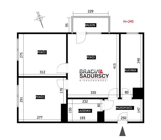 Mieszkanie 3-pokojowe Kraków Nowa Huta, os. Krakowiaków. Zdjęcie 3