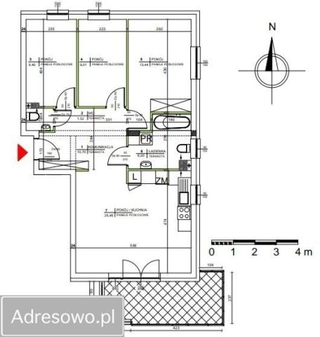 Mieszkanie 4-pokojowe Ciechanów Centrum, ul. Wincentego Witosa. Zdjęcie 1