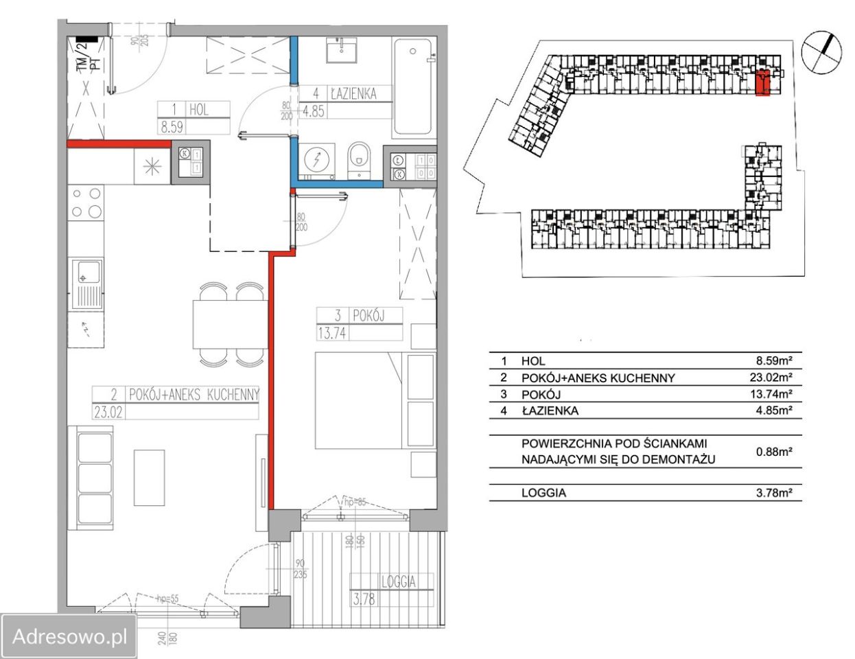 Mieszkanie 2-pokojowe Warszawa Wilanów, ul. Syta. Zdjęcie 9