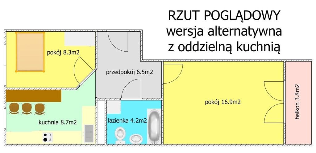 Mieszkanie 2-pokojowe Wrocław Stare Miasto, pl. Tadeusza Kościuszki. Zdjęcie 7
