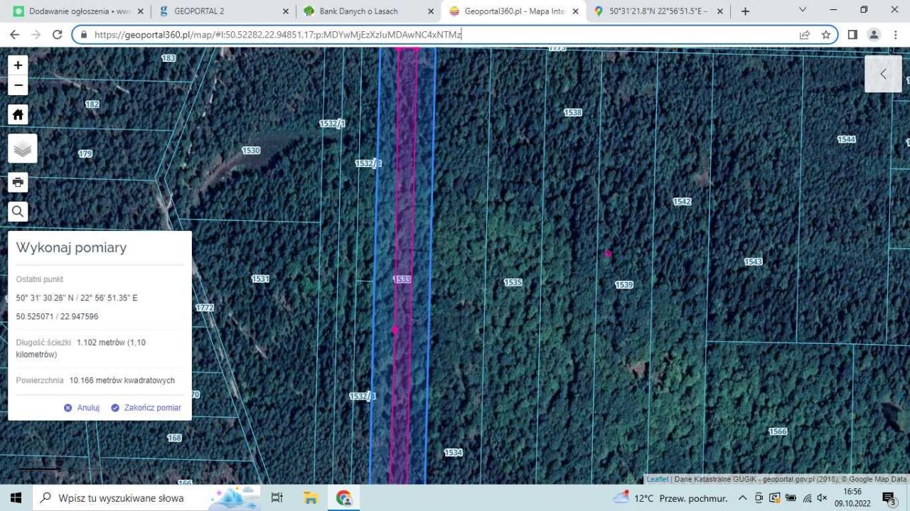 Działka leśna Tereszpol-Kukiełki. Zdjęcie 2