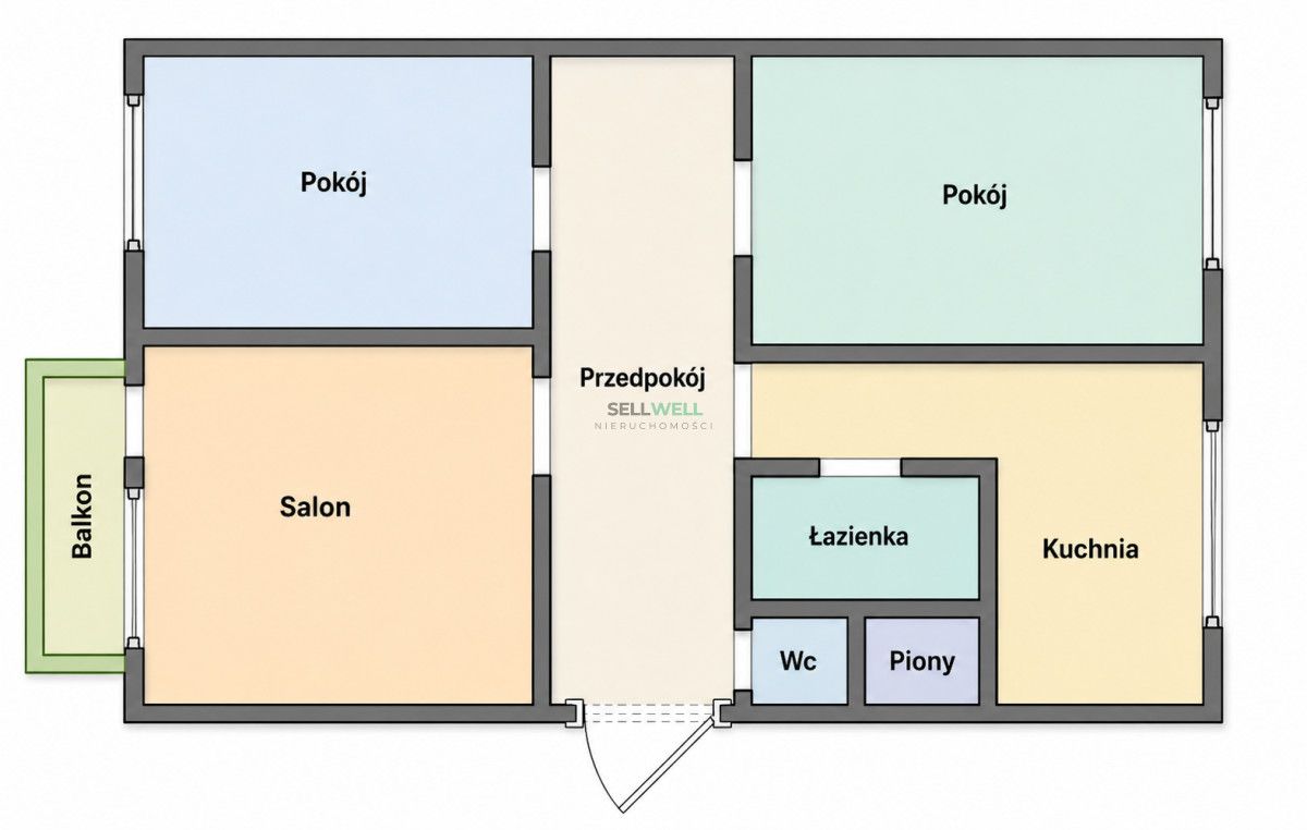 Mieszkanie 3-pokojowe Łódź Bałuty, ul. Bolesława Limanowskiego. Zdjęcie 20