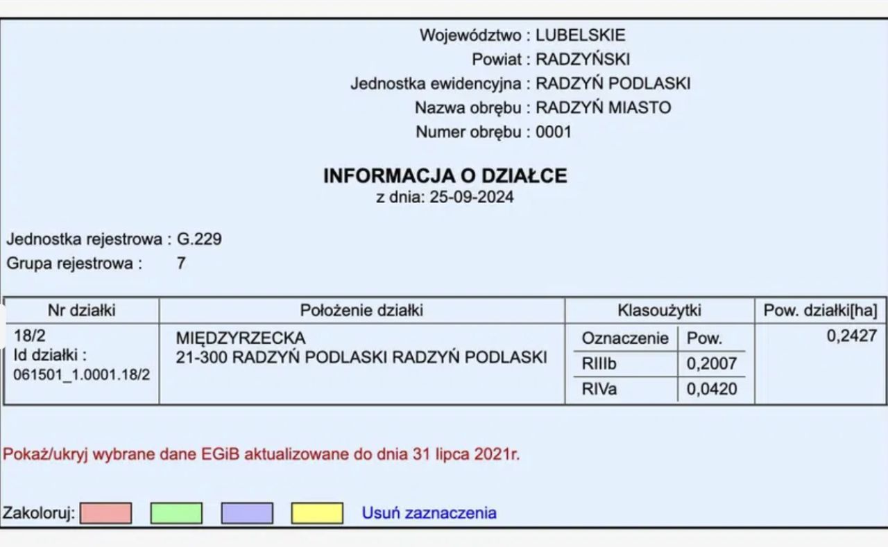 Działka inwestycyjna Radzyń Podlaski, ul. Międzyrzecka. Zdjęcie 4