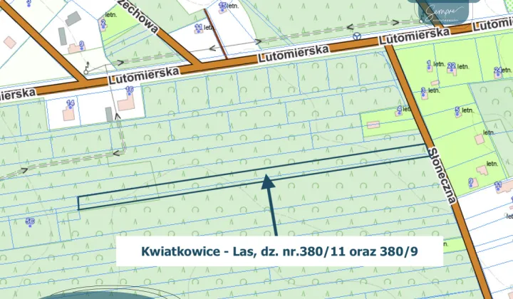 Działka budowlana Kwiatkowice-Las, ul. Słoneczna